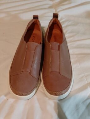 Vionic Women’s Slip-On Loafers in Brown and White. New Condition